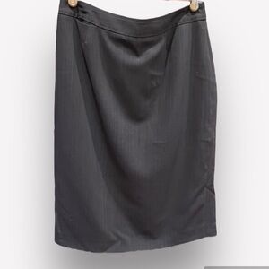 🍕🪻Marlowe Italian Wool Pinstripe Skirt Gray Size 6 | Quiet Luxury Workwear
